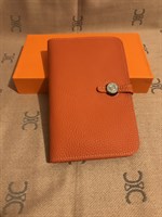 кошелек длинный оранжевый Hermes 2455