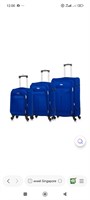 Чемодан тканевый ярко синий Lcase Amsterdam размер S 2566