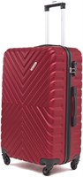 Чемодан пластиковый ABC средний (M) красный со съемными колесами lcase Dehli 2574
